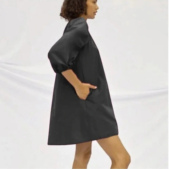 Wilfred| Aritzia| ‘Cava’ Taffeta Trapeze Dress Black Size 2XS - Picture 8 of 11